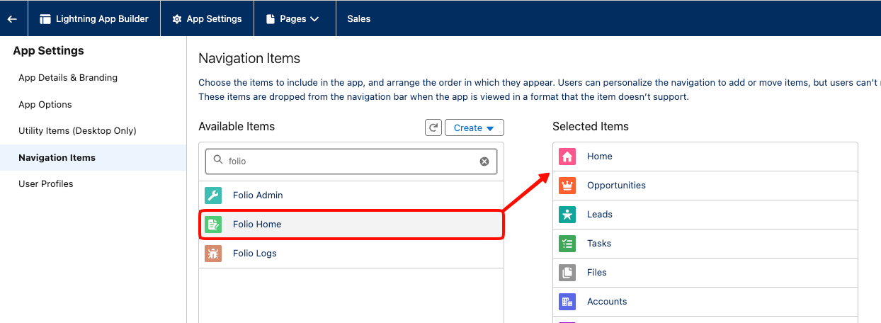 Add Folio Docs to an app’s navigation bar