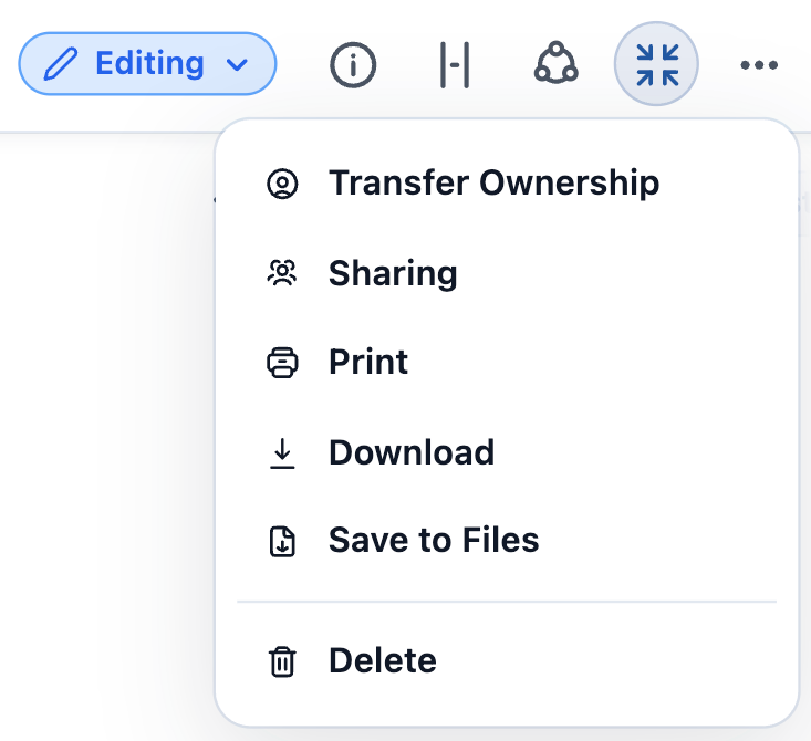 The Utility Bar in the upper-right of the Document Header