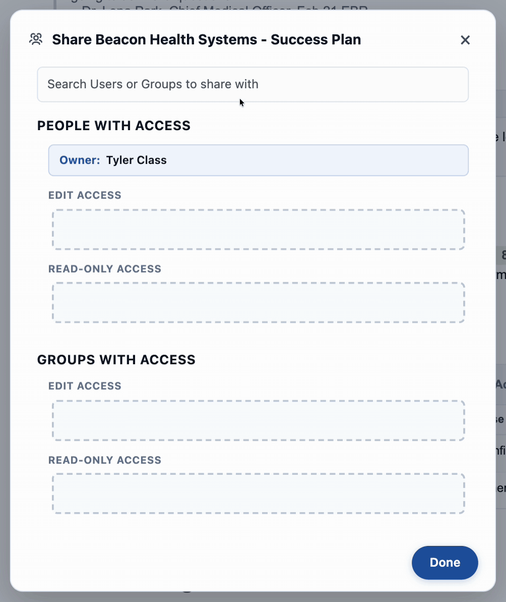 Sharing flow from the 3-dots overflow menu